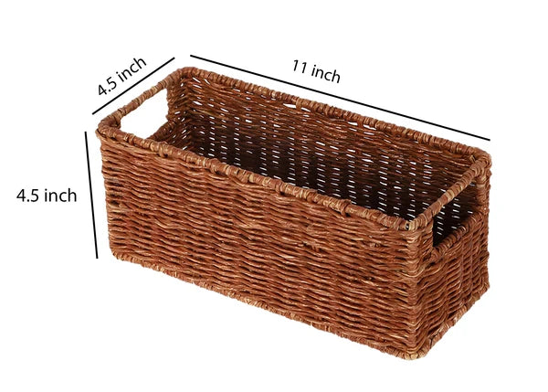 Avani Handwoven Wicker Vanity Tray for Dressing Table