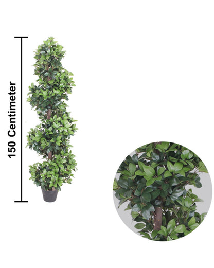 Lorbbier Spiral Faux Plant – 59” Tropical Indoor Decor