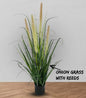 Artificial Onion Grass Plant with Reeds – 35.43″
