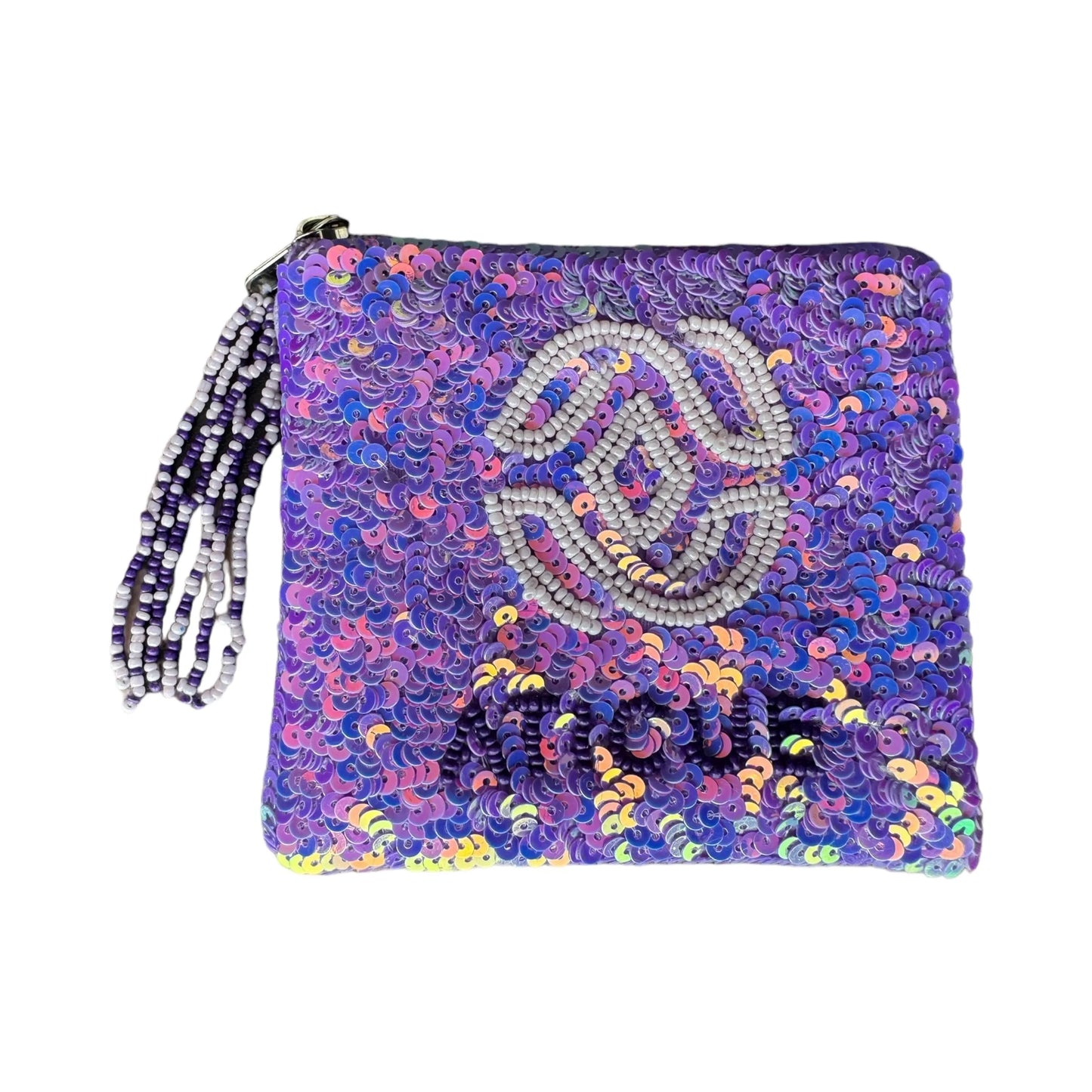 Sleek Seed Bead Rectangular Coin Purse