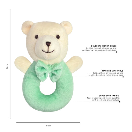 Ring Rattle - Bear Green