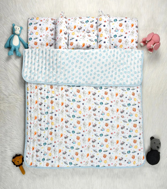 4-Piece Premium Muslin Bedding Set Pets of the Galaxy