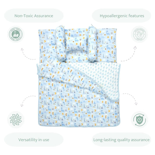 4-Piece Premium Muslin Bedding Set Dinoland