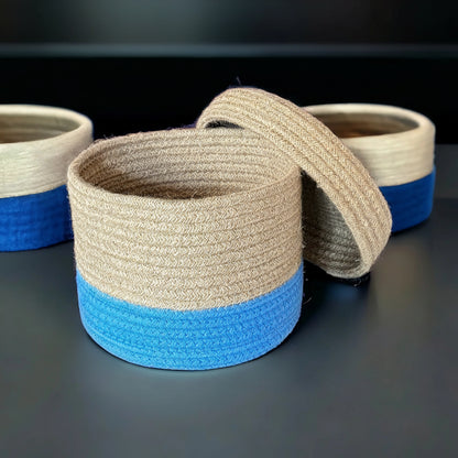 Multipurpose Hand-Woven Jute Storage Basket