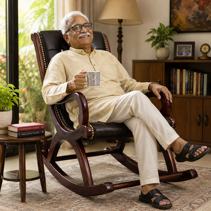 Bently Premium Sheesham Wood Rocking Chair