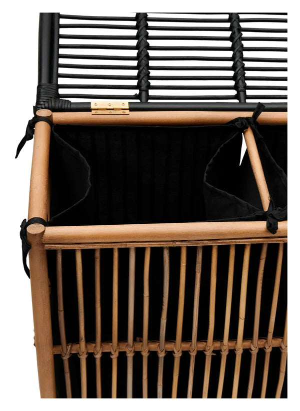 Bhuv Handwoven Rattan & Bamboo Laundry Basket