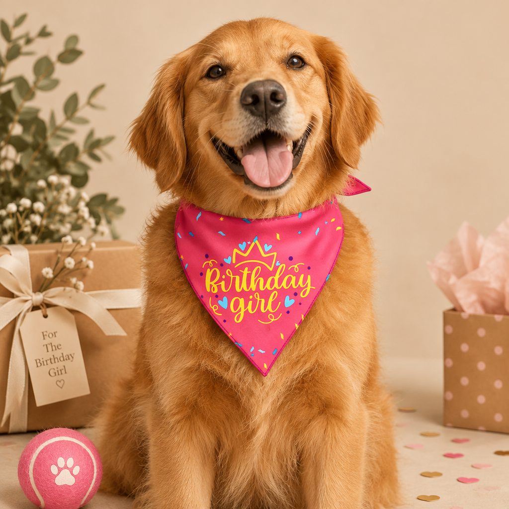 Pet Dog Bandana Birthday Girl