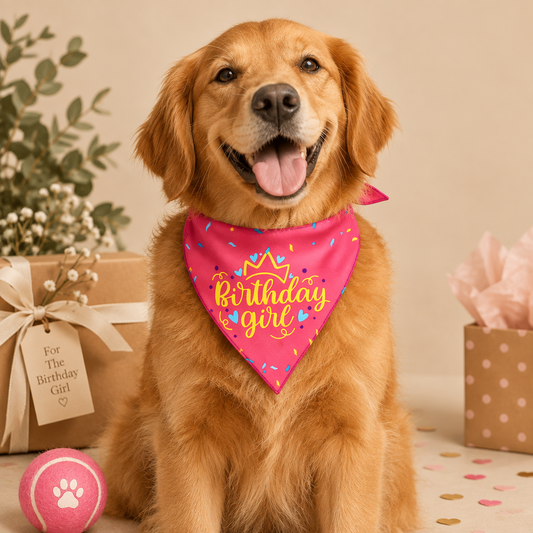 Pet Dog Bandana Birthday Girl