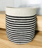 Black and White Cotton Basket – Round Storage