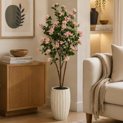 Premium Artificial Blush Pink Flowering Tree 59"
