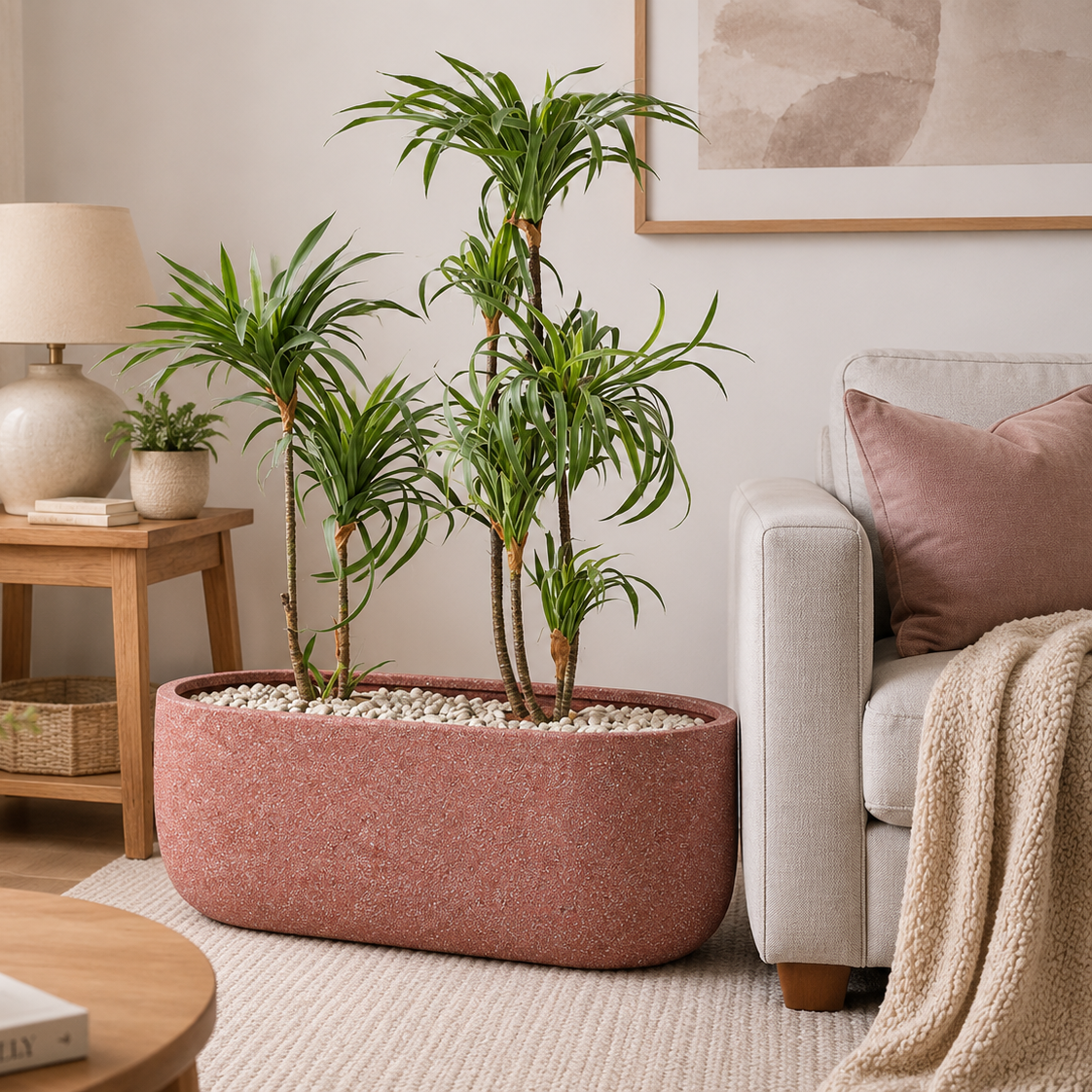 Boat Terracotta Granite Fiberglass Planter