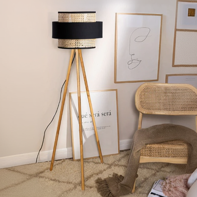 Anelisa Handcrafted Rattan Floor Lamp