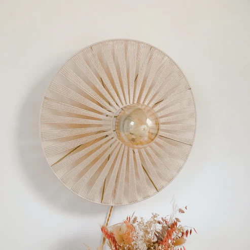 Dasya Handcrafted Radial Raffia Wall Lamp