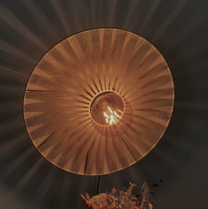Dasya Handcrafted Radial Raffia Wall Lamp