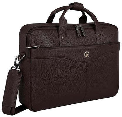 Wildhorn Premium Leather Laptop Messenger Bag | Executive Smart Office Satchel