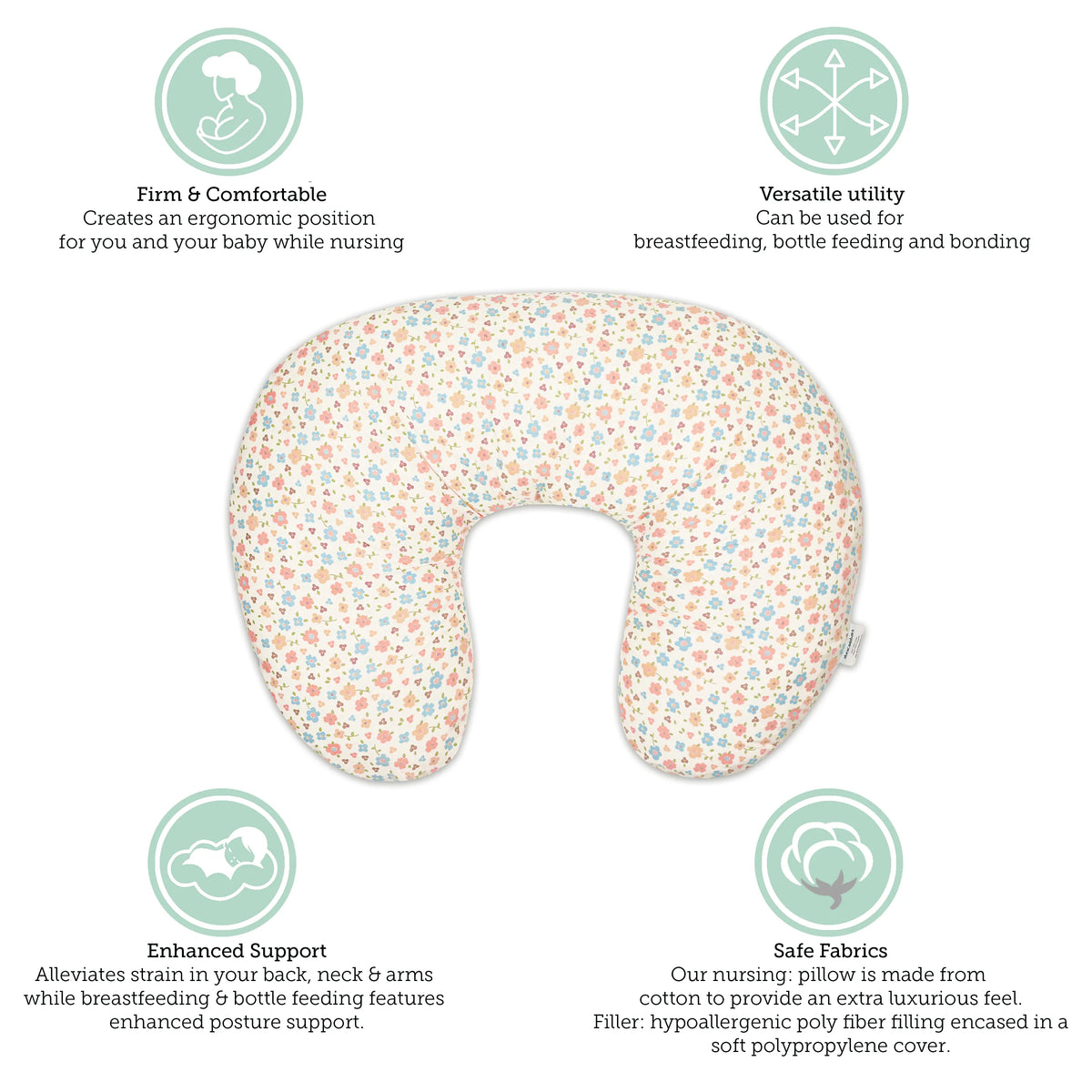 Bunny Garden Feeding & Nursing Pillow
