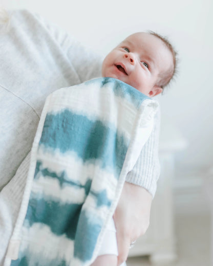 Crane Baby Burp Cloth Set - Caspian Collection