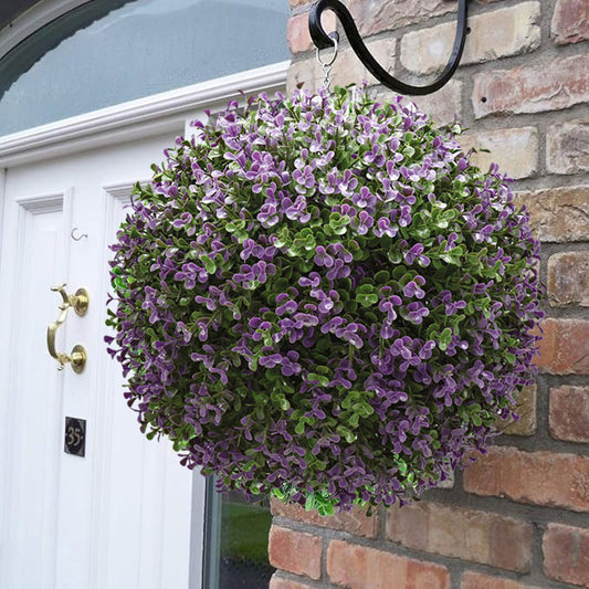 Artificial Buxus Purple Topiary Ball