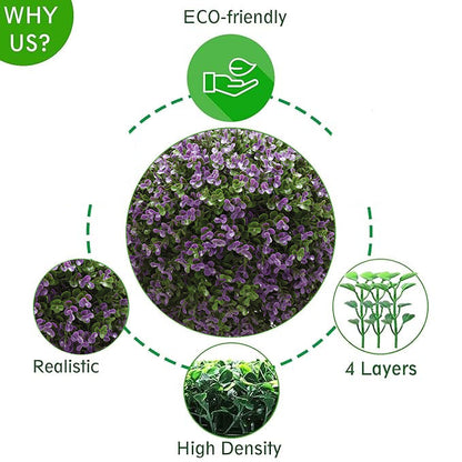Artificial Buxus Purple Topiary Ball
