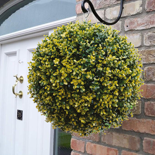 Artificial Buxus Yellow Topiary Ball