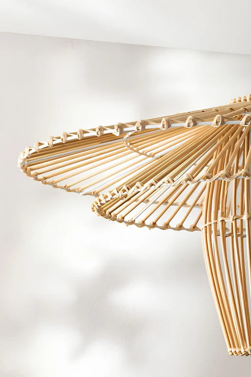 Handcrafted Bamboo Cane Pendant Light Adah