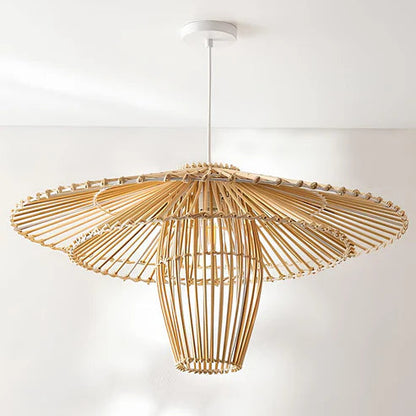Handcrafted Bamboo Cane Pendant Light Adah