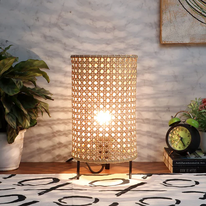 Adina Handcrafted Rattan Table Lamp