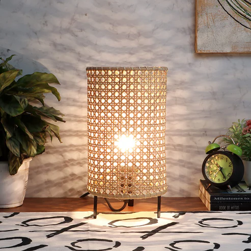 Adina Handcrafted Rattan Table Lamp