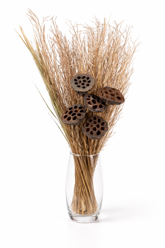 Dried Lotus Pod & Reed Grass Bouquet