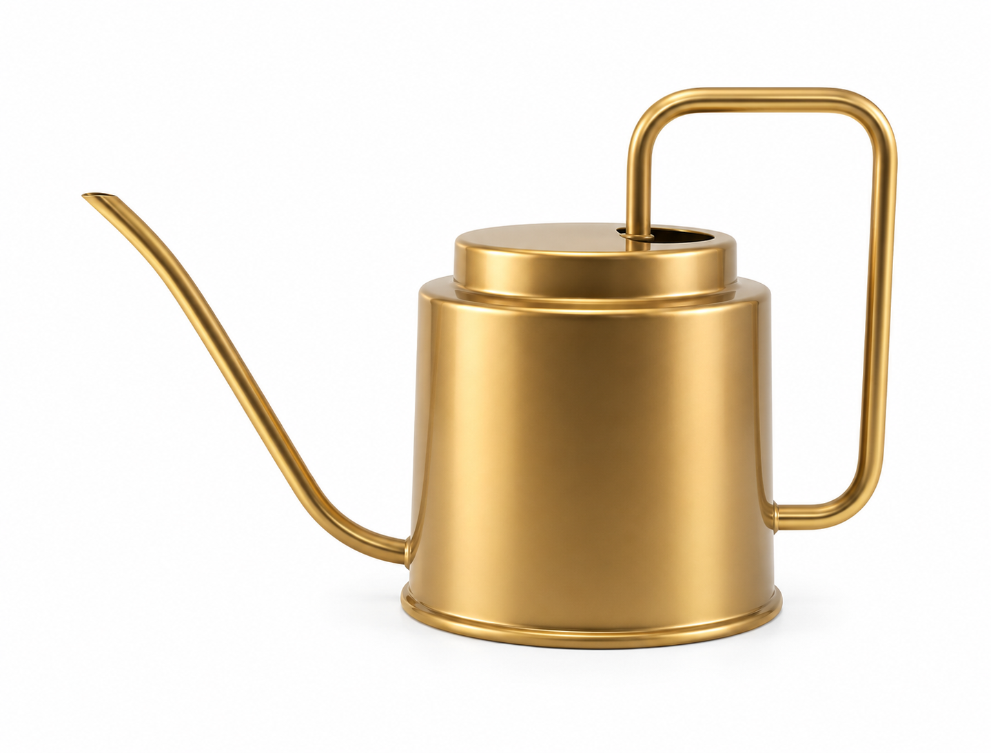 Sleek Stainless Metal Watering Pot | Durable Rust-Resistant Garden Tool