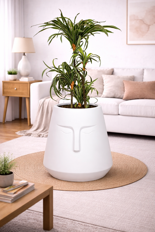 E-Pot - A White Fiberglass Planter
