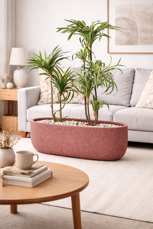 Boat Terracotta Granite Fiberglass Planter