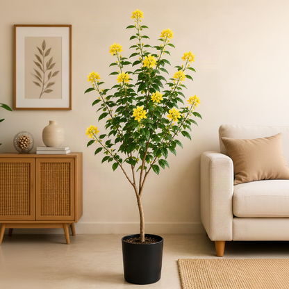 Premium Artificial Yellow Flowering Tree 59"