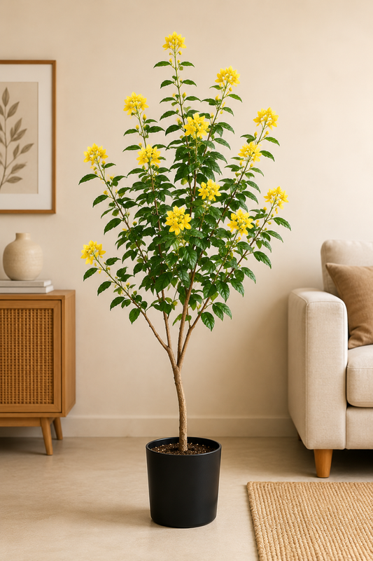 Premium Artificial Yellow Flowering Tree 59"