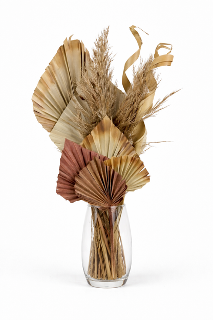 Dried Fan Palm Spear & Pampas Grass Bouquet
