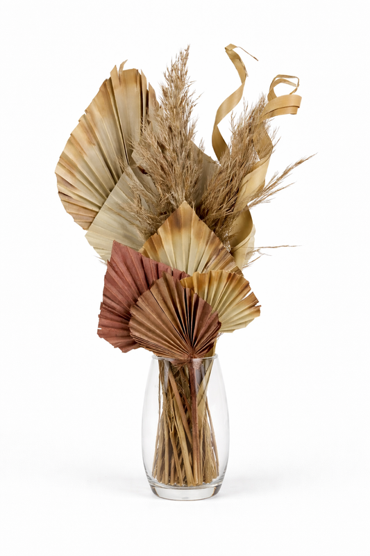 Dried Fan Palm Spear & Pampas Grass Bouquet