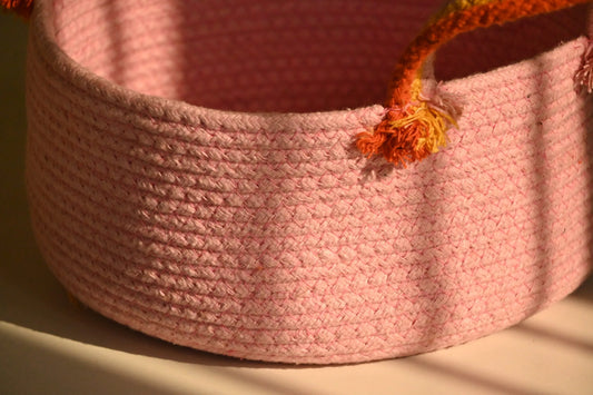 Cotton Rope Basket with Loop Handles