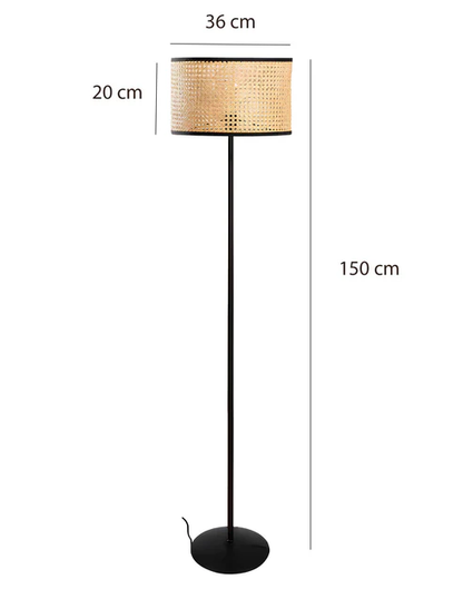 Astrid Handcrafted Rattan Floor Lamp