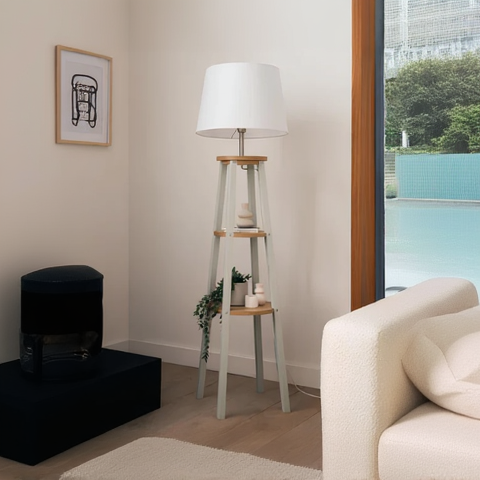Hayat Handcrafted Bamboo Floor Lamp