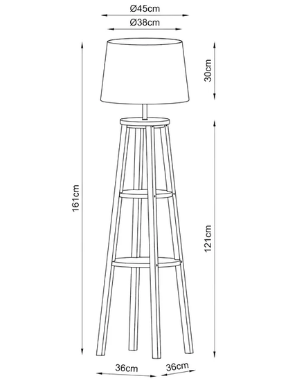 Hayat Handcrafted Bamboo Floor Lamp