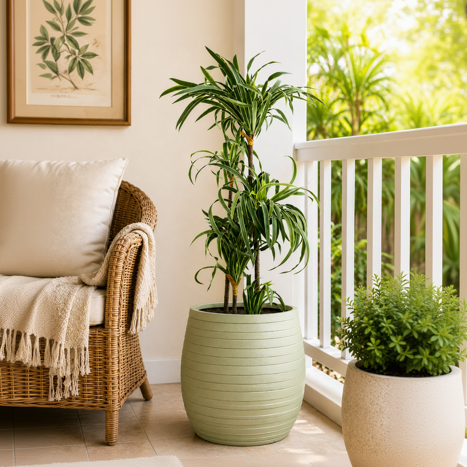 Cone Matt Fiberglass Planter