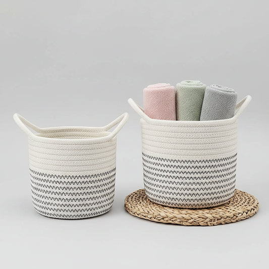 Geometric Cotton Planter & Storage Basket