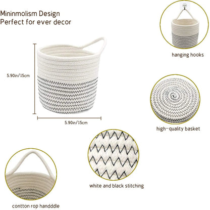 Geometric Cotton Planter & Storage Basket