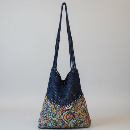 Madhubani Art Handcrafted Crochet Handbag