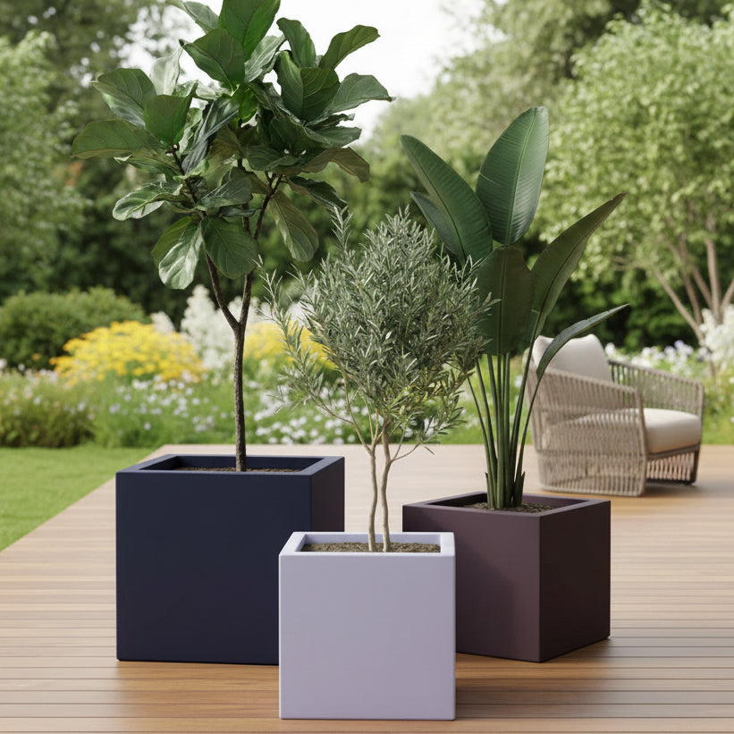 Cube Fiber Planters Premium FRP