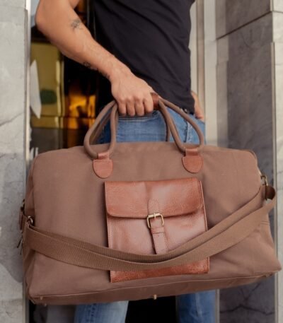 Cord Duffle Bag For Men & Women – Chocolate