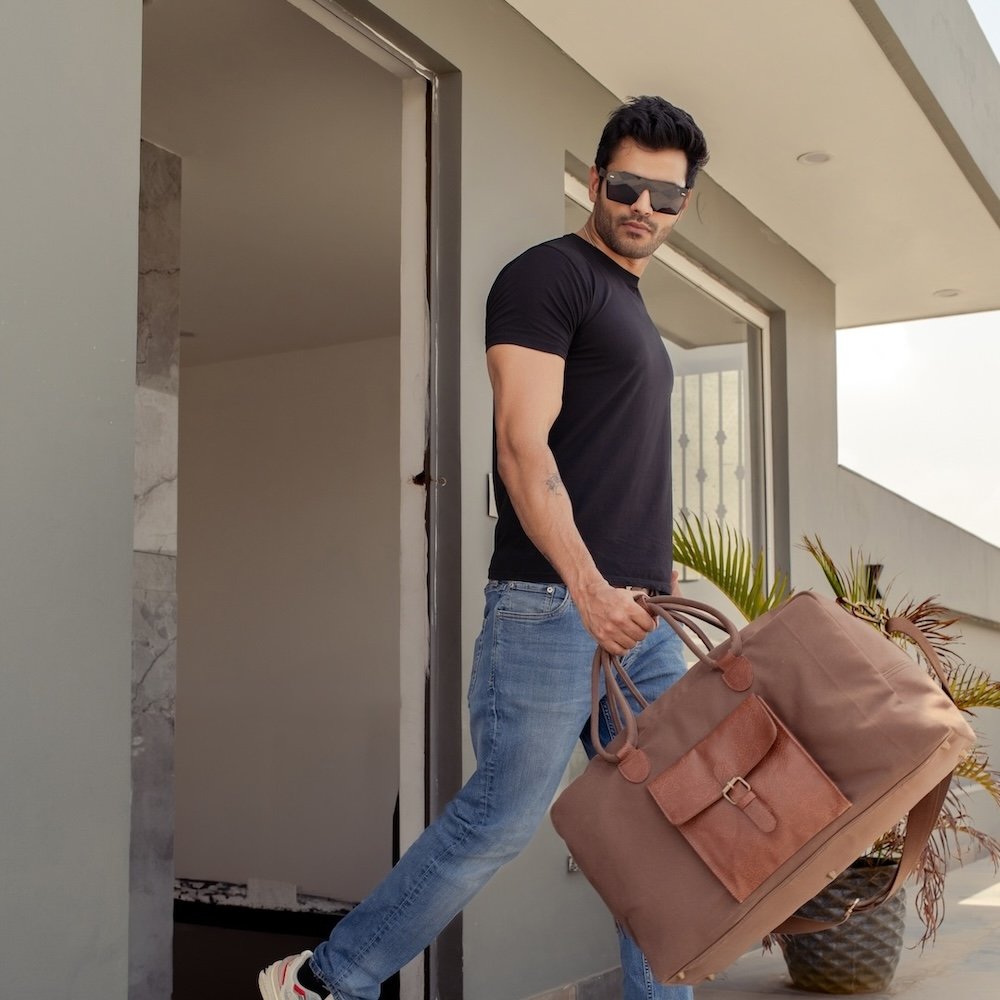 Cord Duffle Bag For Men & Women – Chocolate