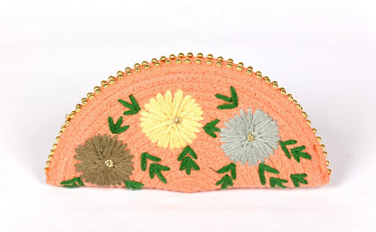 Handcrafted Half-Moon Jute Pouch