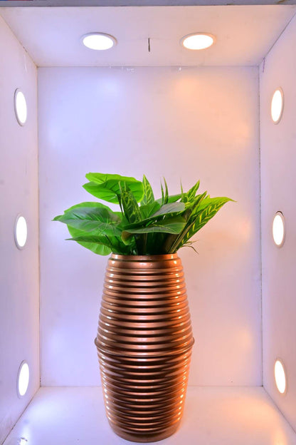 Tall Ridged Cylinder Planter – 7.87 x 20.87 Inches – Modern Home Decor