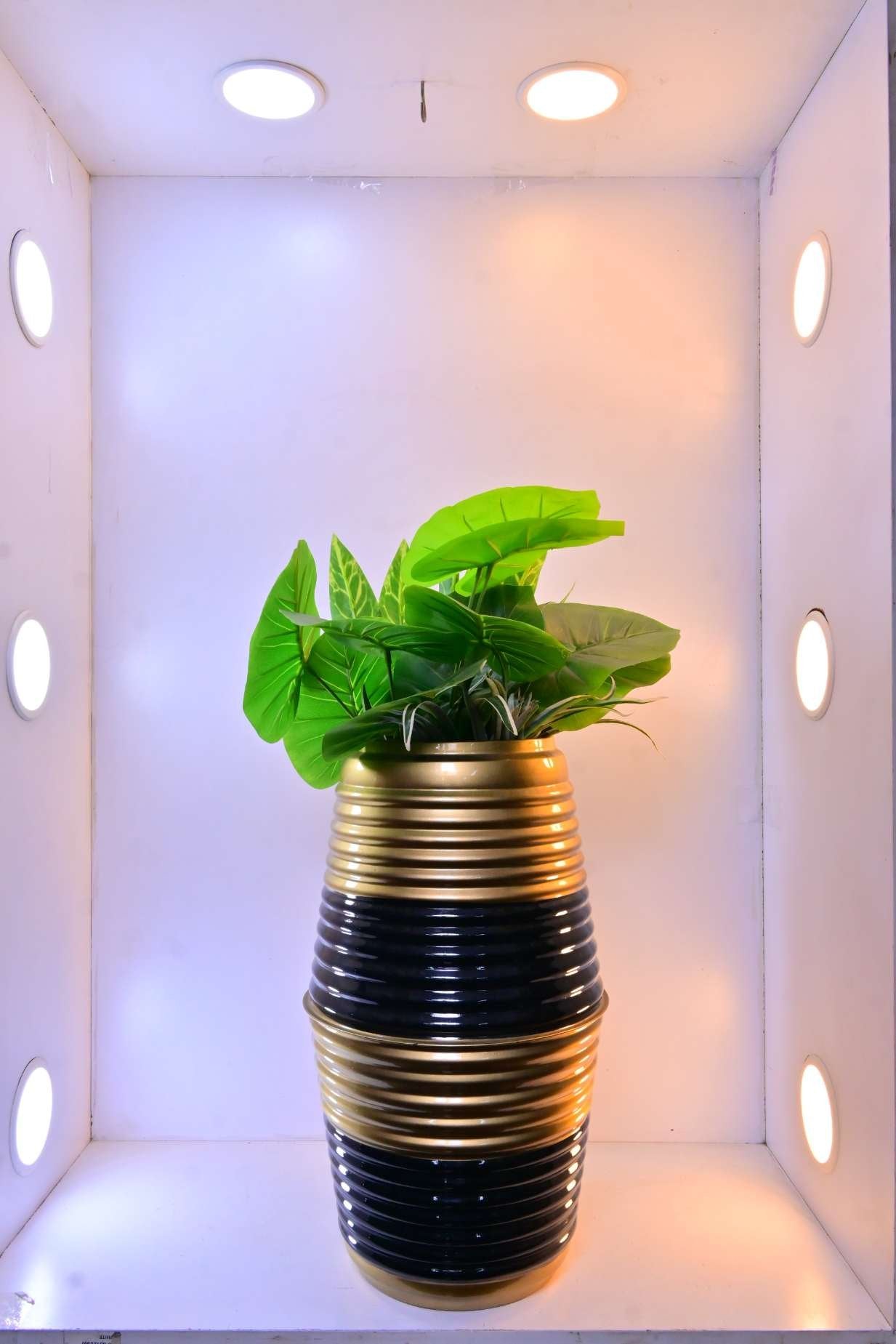 Tall Ridged Cylinder Planter – 7.87 x 20.87 Inches – Modern Home Decor